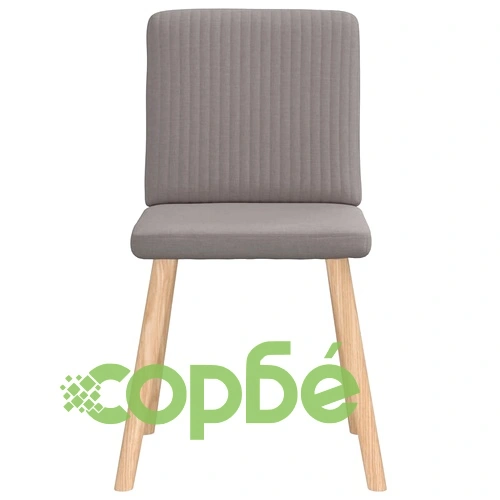 Елегантни трапезни столове, 4 броя, таупе, текстил, с метална рамка ➤ топ цена ➤ sorbe.bg