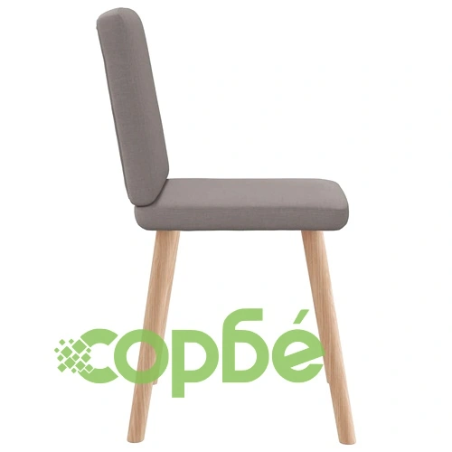 Елегантни трапезни столове, 4 броя, таупе, текстил, с метална рамка ➤ топ цена ➤ sorbe.bg