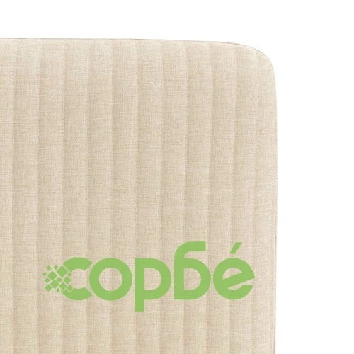 Елегантни трапезни столове, 4 бр., кремав текстил, с метална рамка ➤ топ цена ➤ sorbe.bg