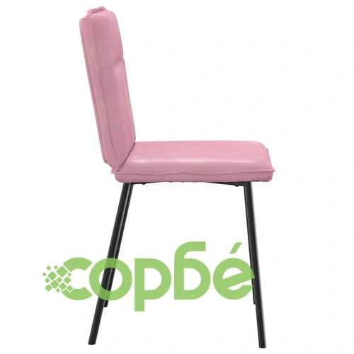 Трапезни столове от кадифе, 4 бр, розови, 45 x 54 x 83 см ➤ топ цена ➤ sorbe.bg