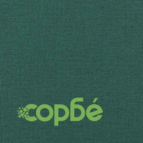 Трапезни столове, 4 бр, тъмнозелени, плат, с метална рамка ➤ топ цена ➤ sorbe.bg