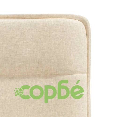 Трапезни столове, 4 бр., кремав текстил, метална и дървена рамка ➤ топ цена ➤ sorbe.bg