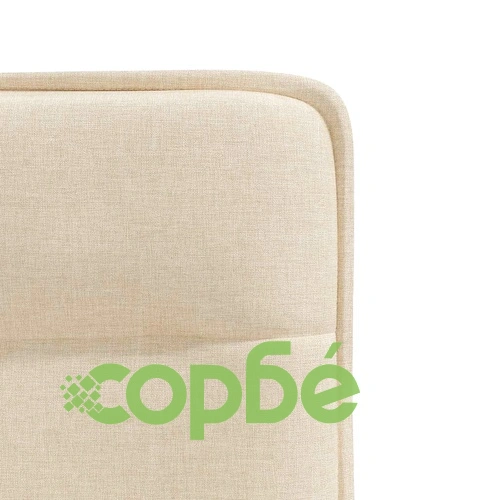 Елегантни трапезни столове, 4 бр., кремав текстил, с метална основа ➤ топ цена ➤ sorbe.bg