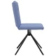Трапезни столове, 4 бр., дънково сини, текстил, с метална рамка