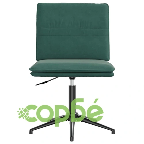 Трапезни столове от кадифе, 2 бр, тъмнозелени, регулируема височина ➤ топ цена ➤ sorbe.bg