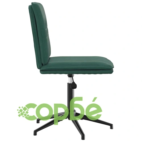 Трапезни столове от кадифе, 2 бр, тъмнозелени, регулируема височина ➤ топ цена ➤ sorbe.bg