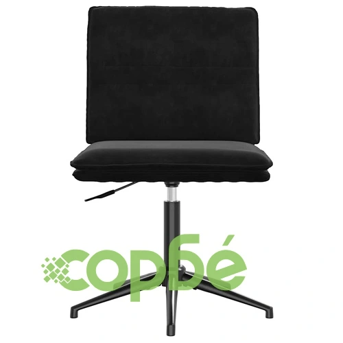 Трапезни столове от черно кадифе, 2 бр, регулируема височина ➤ топ цена ➤ sorbe.bg