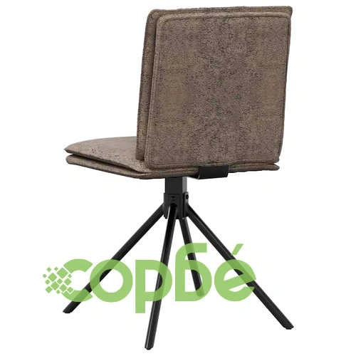 Комплект 4 Трапезни Стола от Тъмно Сив Изкуствен Велур с Метална Основа ➤ топ цена ➤ sorbe.bg