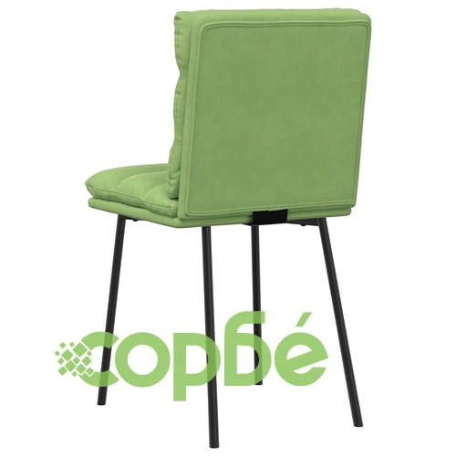 Трапезни столове от кадифе, комплект 4 бр, светлозелени, 45 x 54 x 83 см ➤ топ цена ➤ sorbe.bg