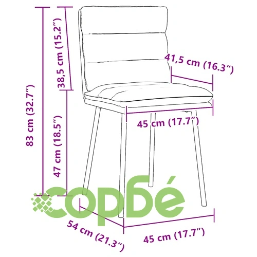 Трапезни столове от кадифе, комплект 4 бр, светлозелени, 45 x 54 x 83 см ➤ топ цена ➤ sorbe.bg