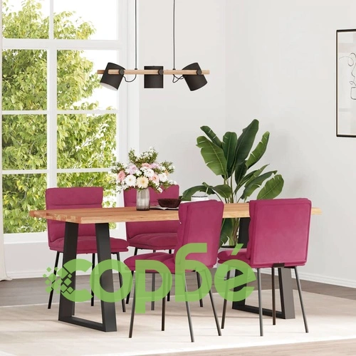 Трапезни столове, 4 бр, виненочервени, кадифени с метална рамка, 45 x 54 x 83 см ➤ топ цена ➤ sorbe.bg