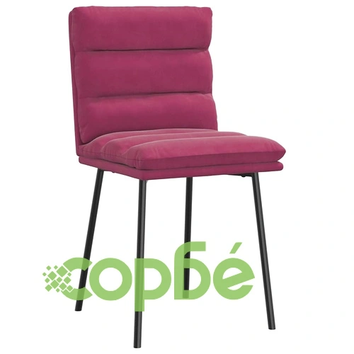 Трапезни столове, 4 бр, виненочервени, кадифени с метална рамка, 45 x 54 x 83 см ➤ топ цена ➤ sorbe.bg