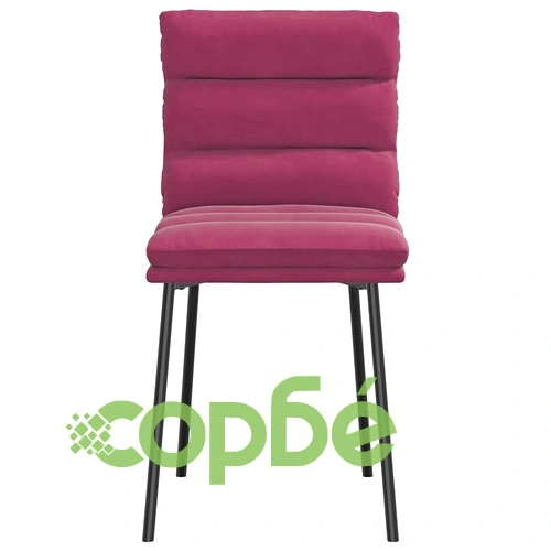 Трапезни столове, 4 бр, виненочервени, кадифени с метална рамка, 45 x 54 x 83 см ➤ топ цена ➤ sorbe.bg