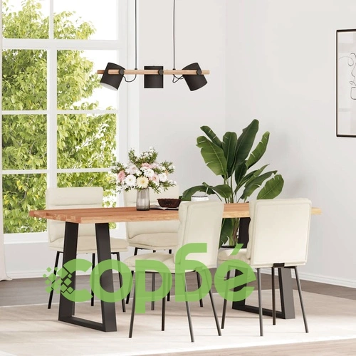 Трапезни столове от кадифе, комплект 4 бр., кремави, 45 x 54 x 83 см ➤ топ цена ➤ sorbe.bg