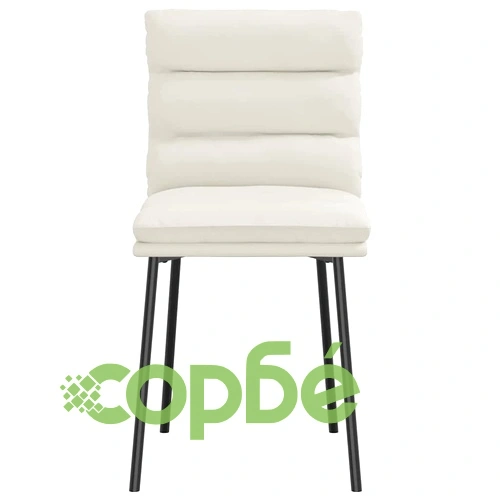 Трапезни столове от кадифе, комплект 4 бр., кремави, 45 x 54 x 83 см ➤ топ цена ➤ sorbe.bg