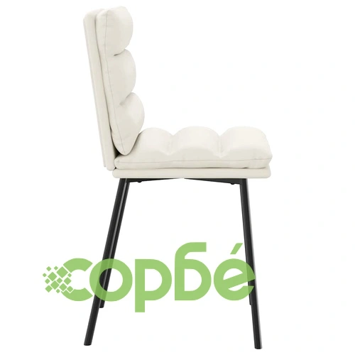 Трапезни столове от кадифе, комплект 4 бр., кремави, 45 x 54 x 83 см ➤ топ цена ➤ sorbe.bg