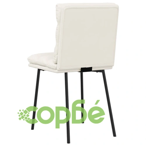 Трапезни столове от кадифе, комплект 4 бр., кремави, 45 x 54 x 83 см ➤ топ цена ➤ sorbe.bg