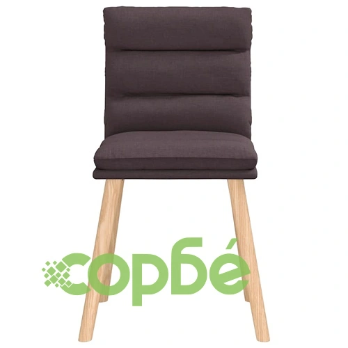 Трапезни столове, 4 бр, тъмнокафяви, текстил, с метална рамка ➤ топ цена ➤ sorbe.bg