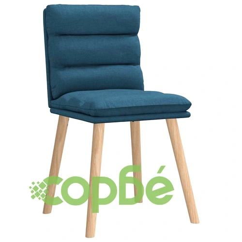 Трапезни столове от текстил, комплект 4 броя, сини ➤ топ цена ➤ sorbe.bg