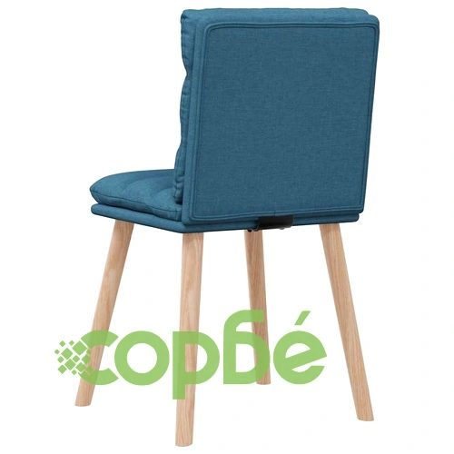 Трапезни столове от текстил, комплект 4 броя, сини ➤ топ цена ➤ sorbe.bg