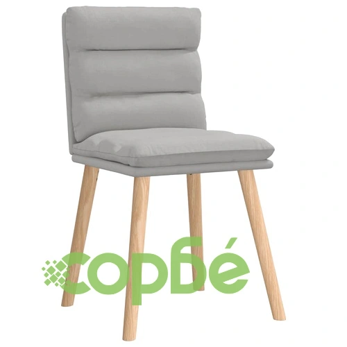 Трапезни столове, 4 бр, облачно сиви, текстил, с метална рамка ➤ топ цена ➤ sorbe.bg