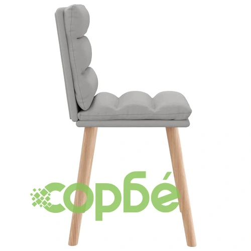 Трапезни столове, 4 бр, облачно сиви, текстил, с метална рамка ➤ топ цена ➤ sorbe.bg