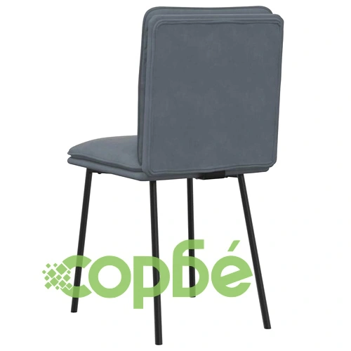 Трапезни столове от кадифе, 4 бр, тъмносиви, 45 x 54 x 83 см ➤ топ цена ➤ sorbe.bg