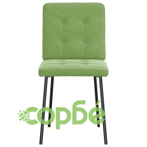 Комплект 6 трапезни стола от кадифе в светлозелен цвят ➤ топ цена ➤ sorbe.bg