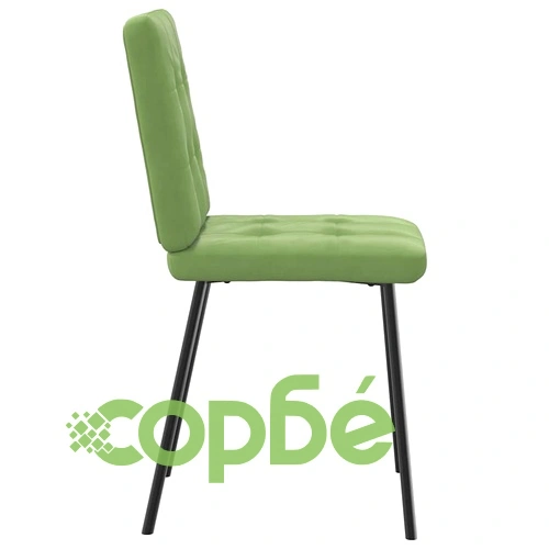 Комплект 6 трапезни стола от кадифе в светлозелен цвят ➤ топ цена ➤ sorbe.bg