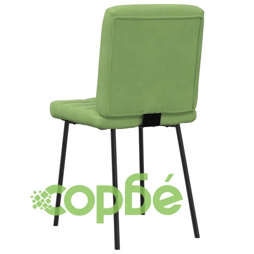 Трапезни столове от кадифе, комплект 6 бр, светлозелени, 45 x 54 x 83 см ➤ топ цена ➤ sorbe.bg