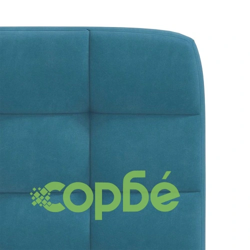 Луксозен комплект от 6 трапезни стола с кадифена тапицерия в син цвят ➤ топ цена ➤ sorbe.bg