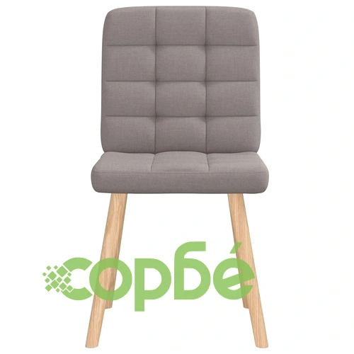 Комплект 6 Елегантни Трапезни Стола от Плат в Таупе Цвят ➤ топ цена ➤ sorbe.bg