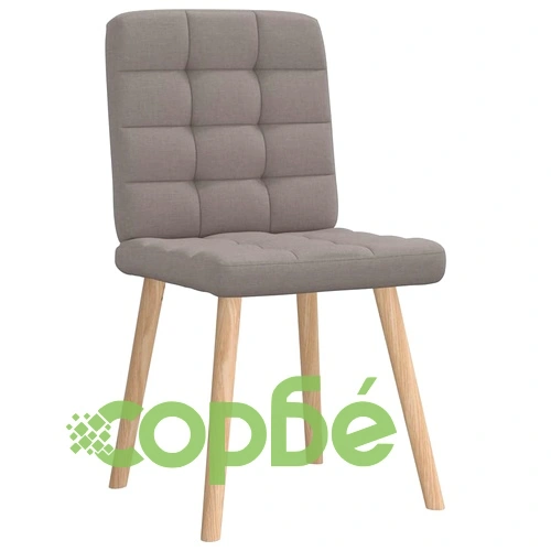 Комплект 6 Елегантни Трапезни Стола от Плат в Таупе Цвят ➤ топ цена ➤ sorbe.bg