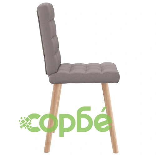 Комплект 6 Елегантни Трапезни Стола от Плат в Таупе Цвят ➤ топ цена ➤ sorbe.bg