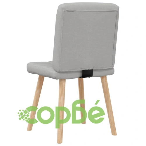 Комплект от 6 Трапезни Стола в Облачно Сиво, Текстилна Тапицерия, Метална Рамка ➤ топ цена ➤ sorbe.bg