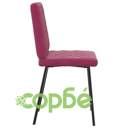 Луксозни трапезни столове, 6 бр, виненочервени, кадифени с метална рамка ➤ топ цена ➤ sorbe.bg