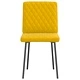 Луксозни трапезни столове от кадифе, комплект от 6 броя, жълти