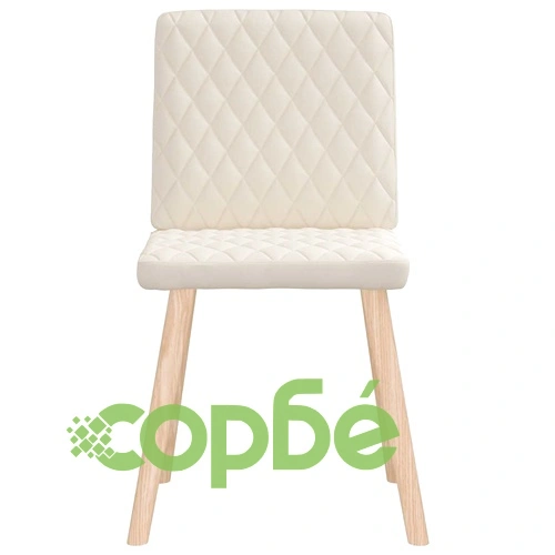 Елегантни трапезни столове, 6 броя, с тапицерия от лен и масивна дървена конструкция ➤ топ цена ➤ sorbe.bg