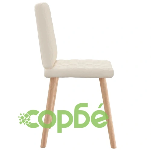 Елегантни трапезни столове, 6 броя, с тапицерия от лен и масивна дървена конструкция ➤ топ цена ➤ sorbe.bg