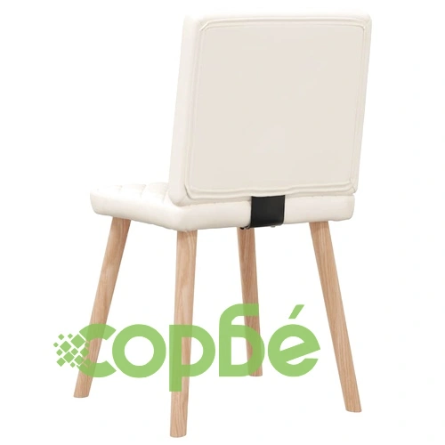 Елегантни трапезни столове, 6 броя, с тапицерия от лен и масивна дървена конструкция ➤ топ цена ➤ sorbe.bg