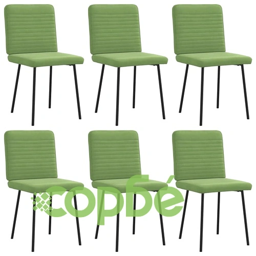 Луксозни Трапезни Столове от Кадифе, 6 бр., Светлозелени, 45 x 54 x 83 см ➤ топ цена ➤ sorbe.bg