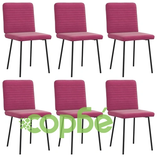 Луксозни Трапезни Столове, 6 бр., Виненочервено Кадифе, 45 x 54 x 83 см ➤ топ цена ➤ sorbe.bg