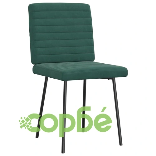 Луксозни Трапезни Столове от Кадифе, 6 бр., Тъмнозелени, Размери 45x54x83 см ➤ топ цена ➤ sorbe.bg