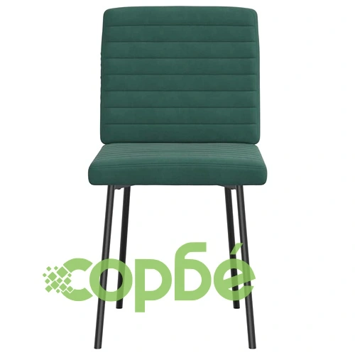 Луксозни Трапезни Столове от Кадифе, 6 бр., Тъмнозелени, Размери 45x54x83 см ➤ топ цена ➤ sorbe.bg
