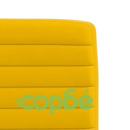 Луксозни трапезни столове от жълто кадифе, комплект от 6 броя ➤ топ цена ➤ sorbe.bg