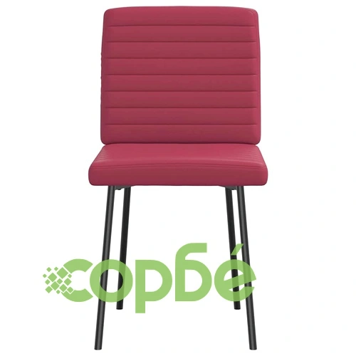 Луксозни трапезни столове, 6 бр, виненочервени, от висококачествена изкуствена кожа ➤ топ цена ➤ sorbe.bg