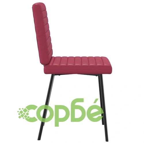 Луксозни трапезни столове, 6 бр, виненочервени, от висококачествена изкуствена кожа ➤ топ цена ➤ sorbe.bg