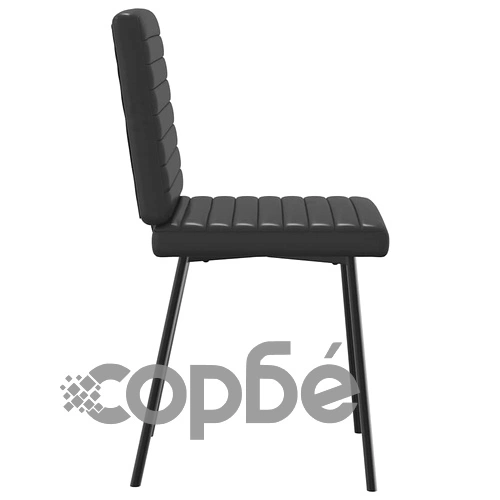 Луксозни трапезни столове, 6 бр., черни, от висококачествена изкуствена кожа ➤ топ цена ➤ sorbe.bg