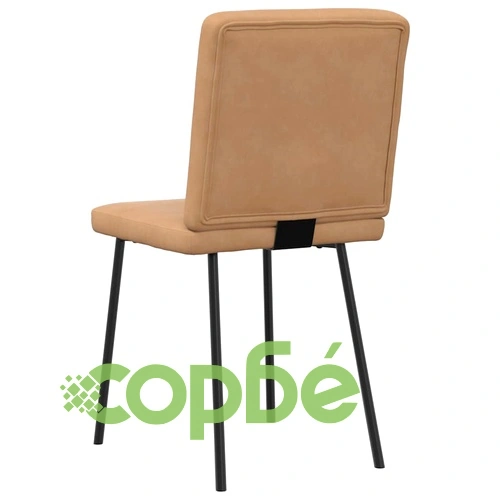 Луксозни Трапезни Столове от Кафяво Кадифе, Комплект от 6 бр. ➤ топ цена ➤ sorbe.bg