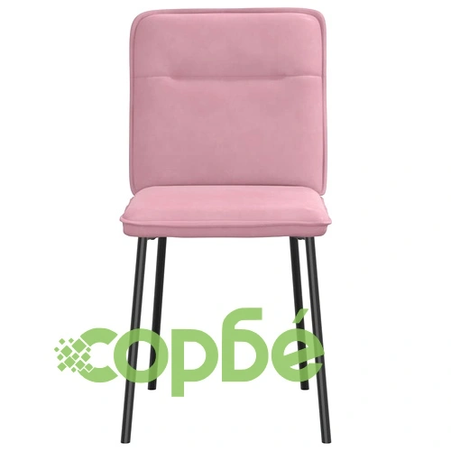 Трапезни столове от кадифе, комплект 6 бр, розови, 45 x 54 x 83 см ➤ топ цена ➤ sorbe.bg